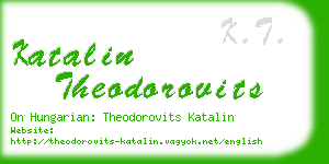 katalin theodorovits business card
